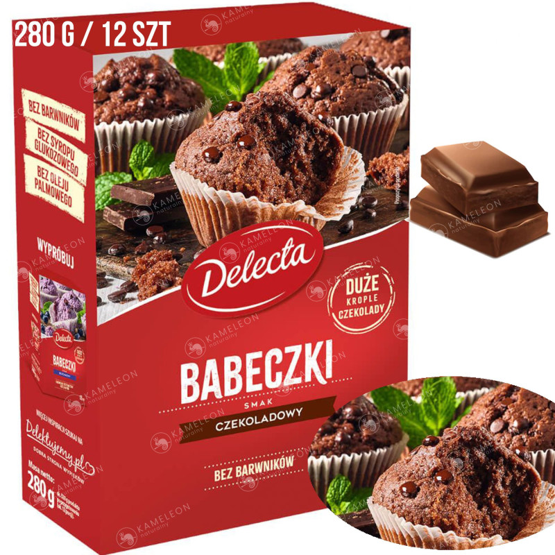 Delecta BABECZKI czekoladowe SMAK CZEKOLADOWY 280g na 12 sztuk mieszanka
