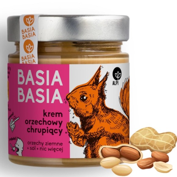 BASIA KREM krem orzechowy CHRUPIĄCY 99% orzeszki + sól bez