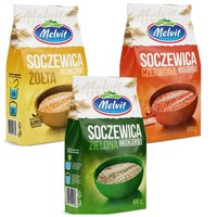 Melvit SOCZEWICA CZERWONA + ZIELONA + ŻÓŁTA mix 3