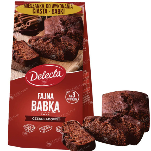 Delecta FAJNA BABKA CZEKOLADOWA ciasto babeczki 350g mieszanka