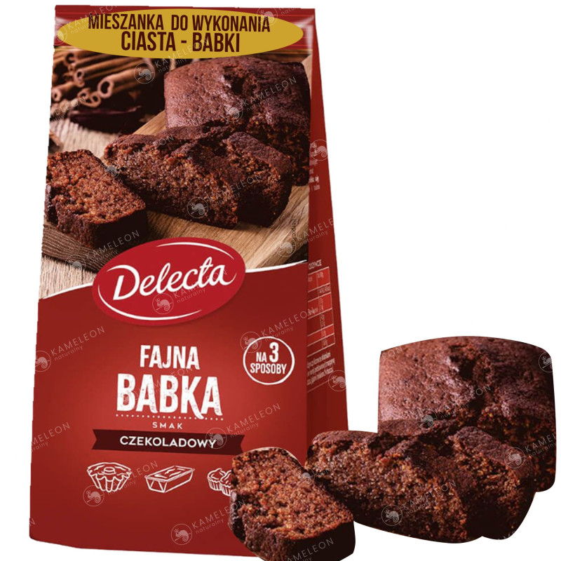 Delecta FAJNA BABKA CZEKOLADOWA ciasto babeczki 350g mieszanka