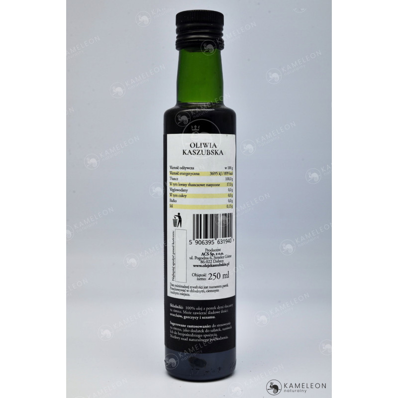 OLEJ Z PESTEK DYNI Dyniowy TŁOCZONY NA ZIMNO 250ml 0,25L bogaty w witaminy!