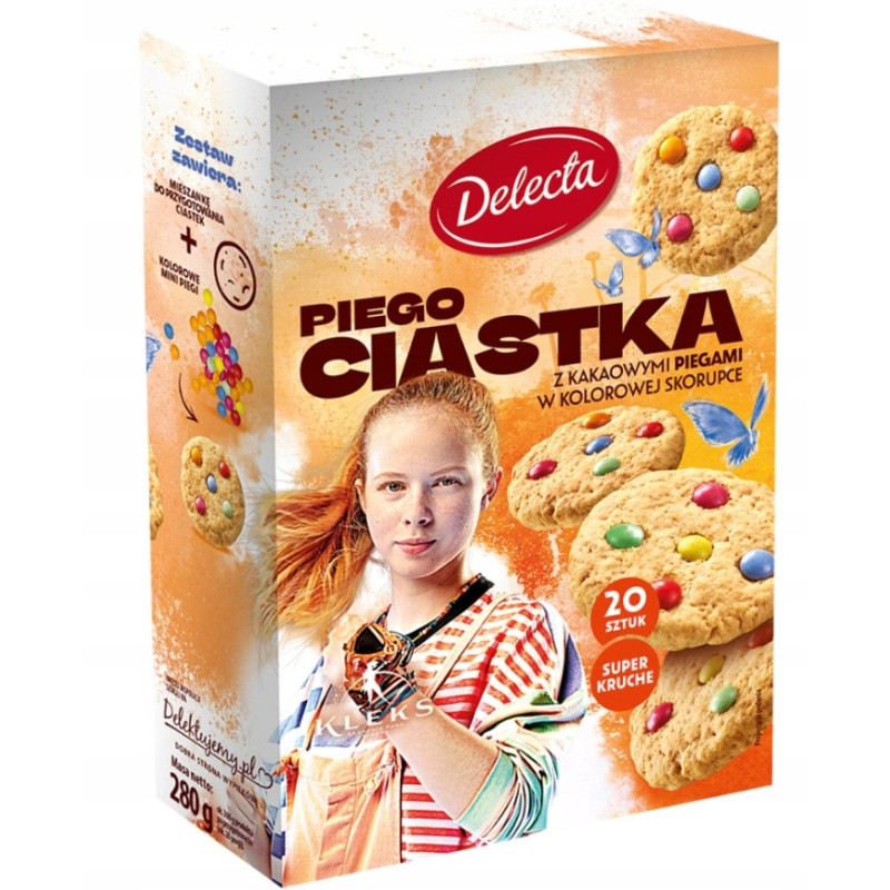 DELECTA Zestaw do wypieków 10szt CIASTKA PIERNICZKI FAJNY PISAK x7 POSYPKA