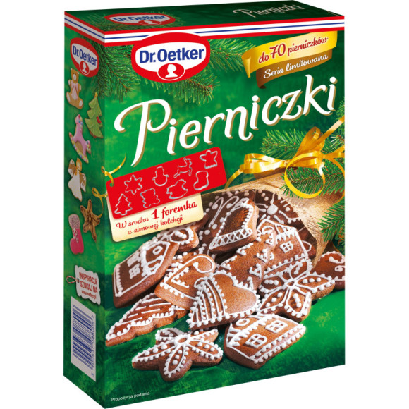 DR.OETKER PIERNICZKI KORZENNE ŚWIĘTA mieszanka do wypieku na 70szt FOREMKA DR.OETKER PIERNICZKI KORZENNE ŚWIĘTA mieszanka do wypieku na 70szt FOREMKA