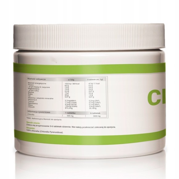 Wish CHLORELLA 500 tabletek 250G pomoc OCZYSZCZENIE