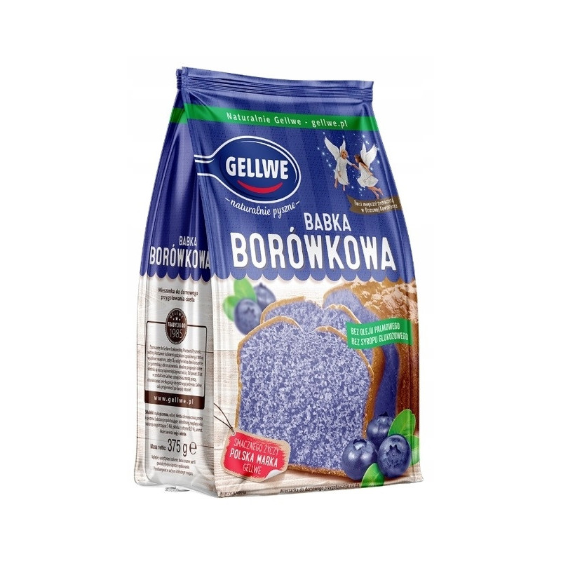 GELLWE ciasto BABKA BORÓWKOWA mieszanka do wypieku 375g