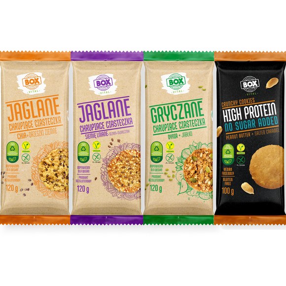 BOX bezglutenowe wegańskie CHRUPIĄCE CIASTKA CIASTECZKA