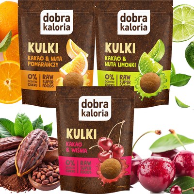 DOBRA KALORIA KULKI KAKAO & LIMONKA & POMARAŃCZA & WIŚNIA