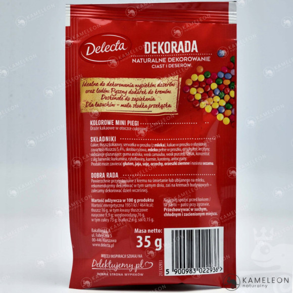 Decorada KOLOROWE MINI PIEGI dekoracja ciast posypka do ciast babeczek 35g Decorada KOLOROWE MINI PIEGI dekoracja ciast posypka do ciast babeczek 35g