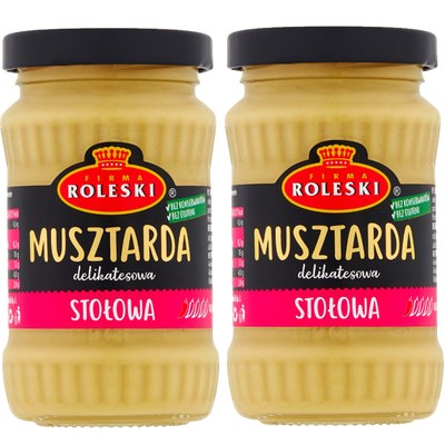ROLESKI MUSZTARDA Stołowa 175G (słoik) x2
