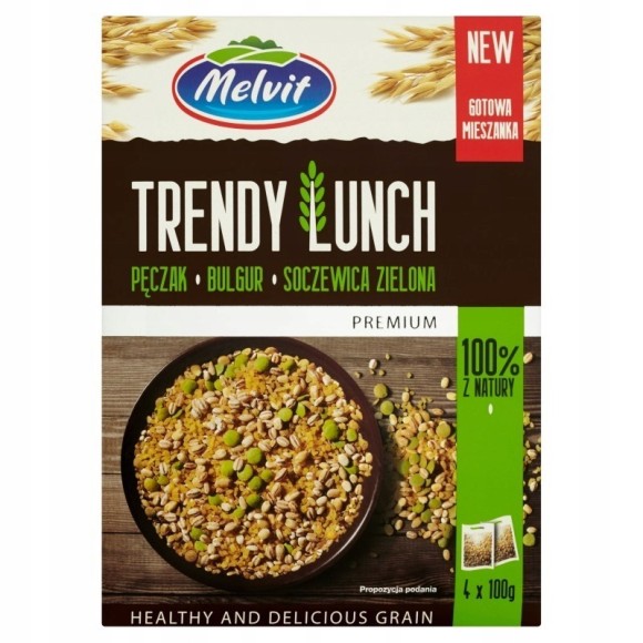Melvit TRENDY LUNCH Kasza PĘCZAK BULGUR SOCZEWICA ZIELONA