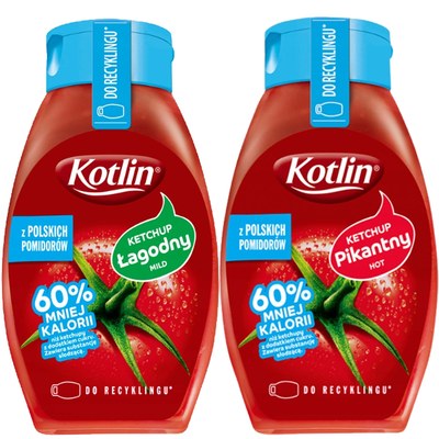 Kotlin zestaw mix KETCHUP 60% MNIEJ KALORII ŁAGODNY 410g +