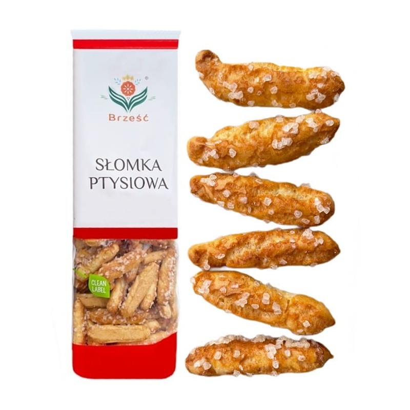 Brześć SŁOMKA PTYSIOWA Z CUKREM przekąska 200g 0,2KG KRÓTKA