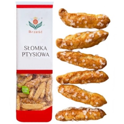 Brześć SŁOMKA PTYSIOWA Z CUKREM przekąska 200g 0,2KG KRÓTKA