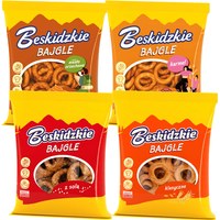 4x BESKIDZKIE BAJGLE KLASYCZNE + Z SOLĄ + KARMEL + KREM