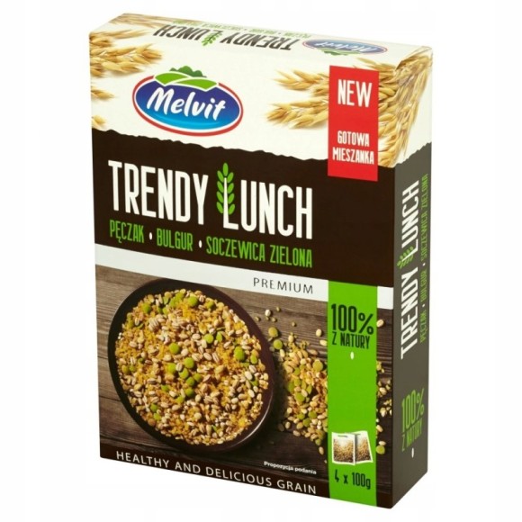 Melvit TRENDY LUNCH Kasza PĘCZAK BULGUR SOCZEWICA ZIELONA