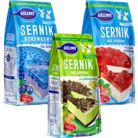 GELLWE ciasto SERNIK NA ZIMNO PISTACJOWY + BORÓWKOWY +