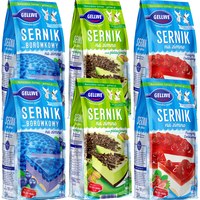 GELLWE ciasto SERNIK NA ZIMNO PISTACJOWY + BORÓWKOWY +