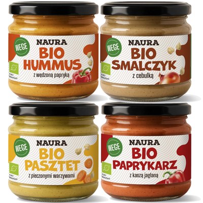 NAURA WEGAŃSKA PASTA pasty DO PIECZYWA hummus smalczyk