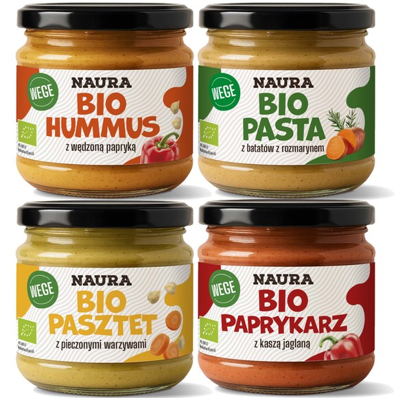 NAURA WEGAŃSKA PASTA pasty DO PIECZYWA hummus paprykarz