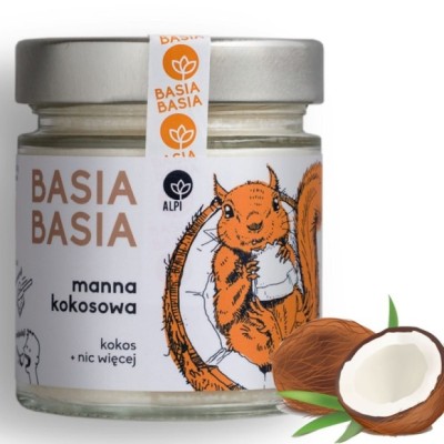 BASIA BASIA KREM MANNA KOKOSOWA100% miąższ kokosa BEZ CUKRU