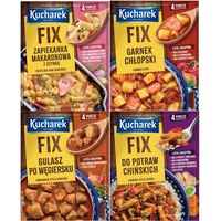 Kucharek FIX mix 4 GARNEK CHŁOPSKI ZAPIEKANKA GULASZ WĘG