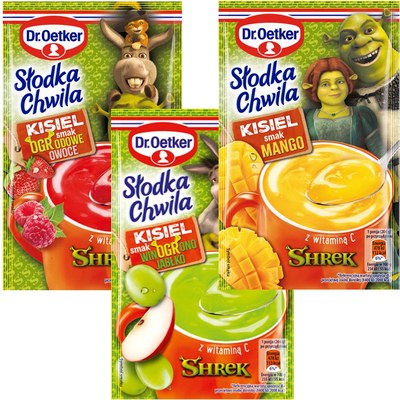 Dr.Oetker Shrek KISIEL OWOCE OGRODOWE + MANGO + WINOGRONO