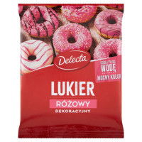 Delecta LUKIER DEKORACYJNY RÓŻOWY RÓŻ do wypieków ciast deserów tortów 80g