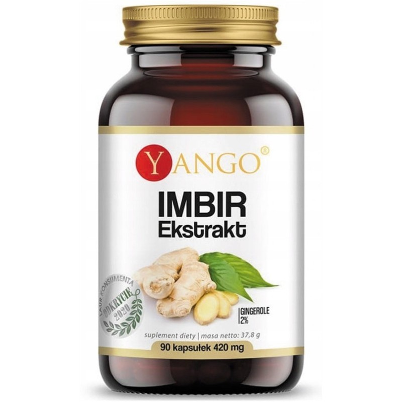 Yango IMBIR EKSTRAKT 510mg 90 kapsułek na 3mce Odporność &
