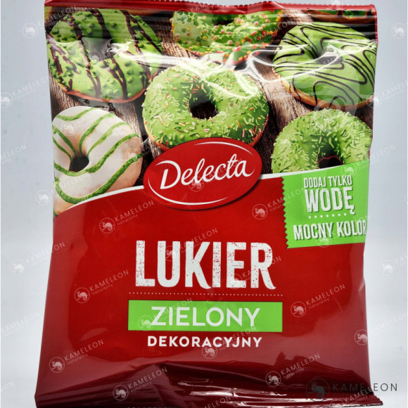 Delecta LUKIER ZIELONY do dekoracji dekorowanie wypieków ciast tortów 80g