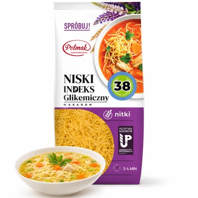 Polmak MAKARON NITKA NISKI INDEKS GLIKEMICZNY 250G