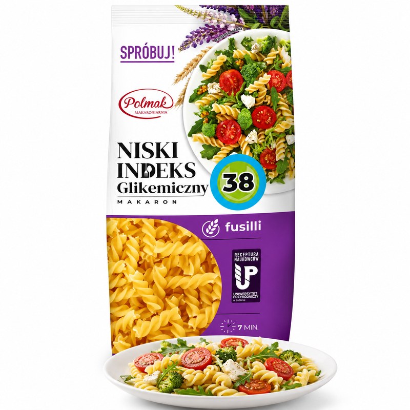 Polmak MAKARON ŚWIDERKI NISKI INDEKS GLIKEMICZNY 250G