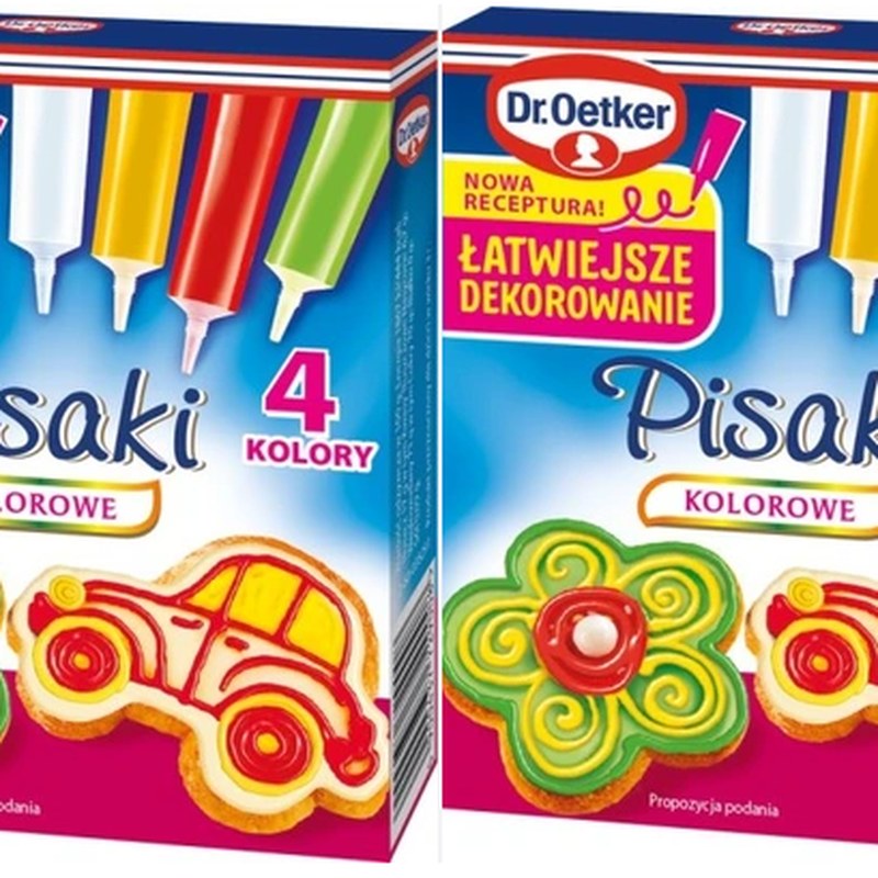 Dr.OETKER PISAKI CUKROWE BIAŁY CZERWONY ZIELONY ŻÓŁTY