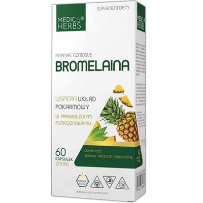 Medica Herbs BROMELAINA 270mg wsparcie KRĄŻENIE ODPORNOŚĆ