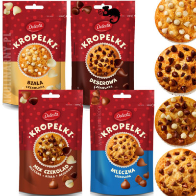 POSYPKA KROPELKI MIX CZEKOLAD + BIAŁA + MLECZNA + DESEROWA mix 4 DELECTA