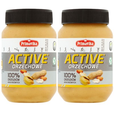 Primavika ACTIVE KREM Z 100% orzechów arachidowych 470g x2