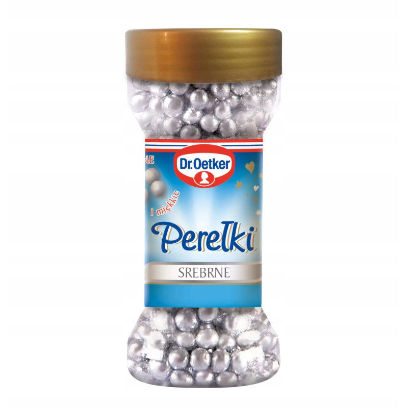 POSYPKA PEREŁKI SREBRNE Mix DEKORACJI DO CIAST 48g DR.OETKER