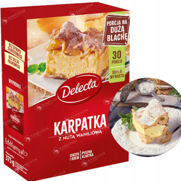 Delecta KARPATKA Z NUTĄ WANILII CIASTO + KREM 375G Delecta KARPATKA Z NUTĄ WANILII CIASTO + KREM 375G