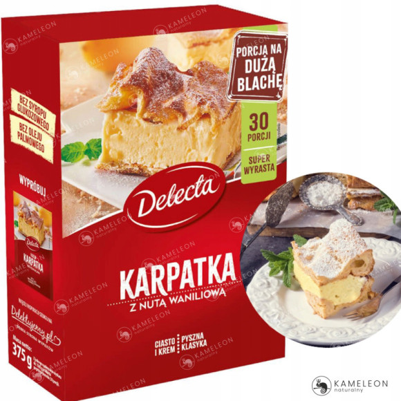Delecta KARPATKA Z NUTĄ WANILII CIASTO + KREM 375G Delecta KARPATKA Z NUTĄ WANILII CIASTO + KREM 375G