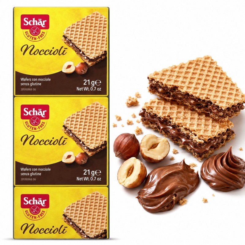 Schar NOCCIOLI WAFLE ORZECHOWE BEZGLUTENOWE 21G x3 63G