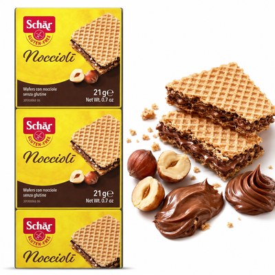 Schar NOCCIOLI WAFLE ORZECHOWE BEZGLUTENOWE 21G x3 63G