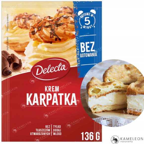 Delecta KREM KARPATKA INSTANT 136g bez gotowania Delecta KREM KARPATKA INSTANT 136g bez gotowania