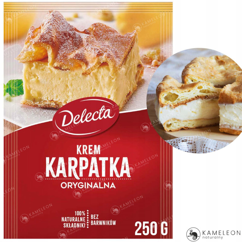 Delecta KREM KARPATKA ORYGINALNA do ciast 100% naturalne składniki 250g