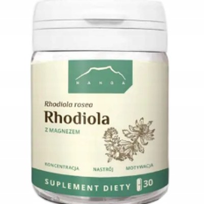 Nanga RHODIOLA Z MAGNEZEM 30 kapsułek wsparcie STRES UKŁAD