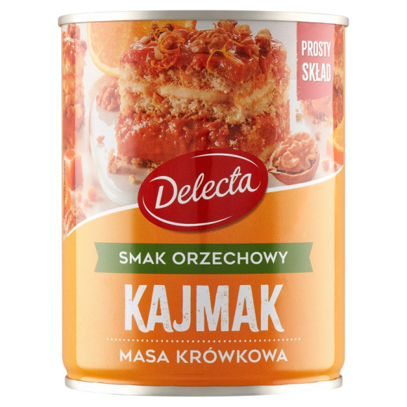 KAJMAK GOTOWA MASA KRÓWKOWA Delecta ORZECHOWA SMAK ORZECHOWY 400g 0,4KG KAJMAK GOTOWA MASA KRÓWKOWA Delecta ORZECHOWA SMAK ORZECHOWY 400g 0,4KG