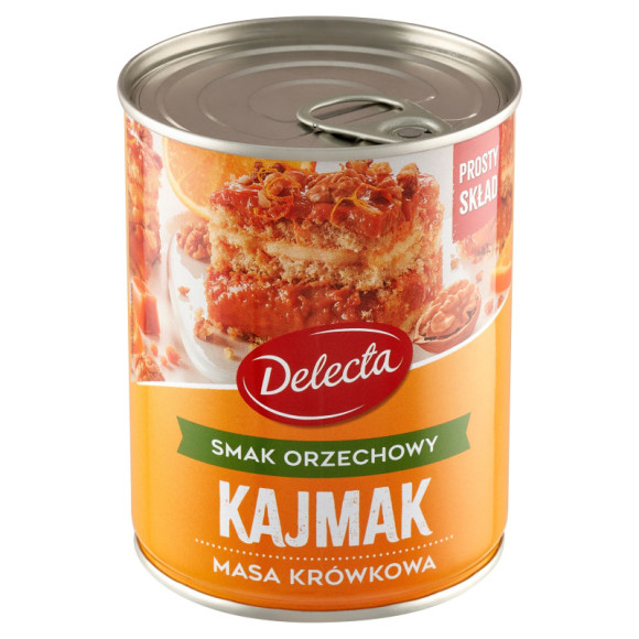 KAJMAK GOTOWA MASA KRÓWKOWA Delecta ORZECHOWA SMAK ORZECHOWY 400g 0,4KG KAJMAK GOTOWA MASA KRÓWKOWA Delecta ORZECHOWA SMAK ORZECHOWY 400g 0,4KG