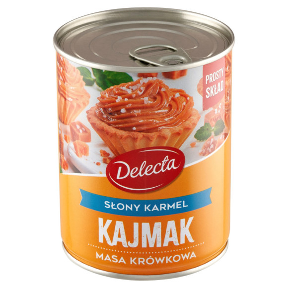 KAJMAK MASA KRÓWKOWA do ciasta tortu deseru SŁONY KARMEL Delecta 400g 0,4KG KAJMAK MASA KRÓWKOWA do ciasta tortu deseru SŁONY KARMEL Delecta 400g 0,4KG