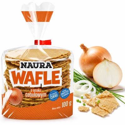 Naura WAFLE O SMAKU CEBULOWYM BEZ DODATKU CUKRU 100g