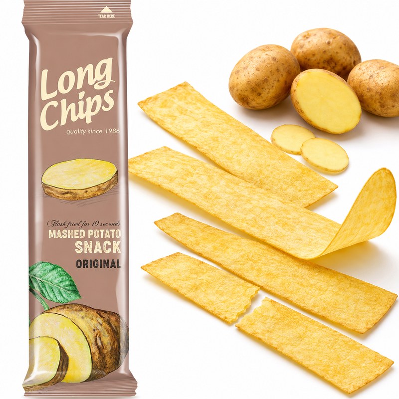 Long Chips CHIPSY ZIEMNIACZANE NATURALNE EXTRA DŁUGIE