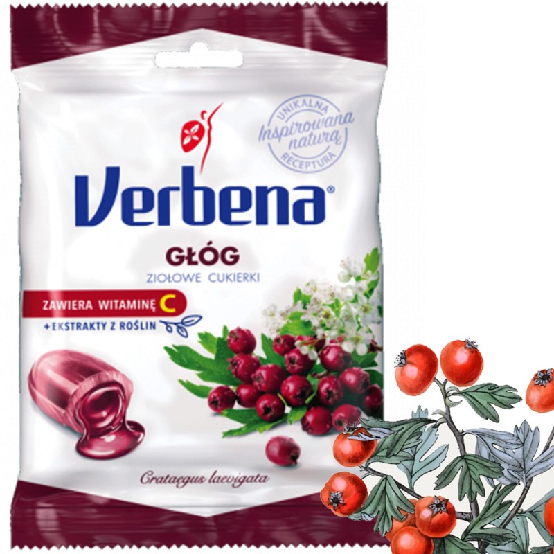 Verbena ZIOŁOWE cukierki GŁÓG + WITAMINA C - 60g